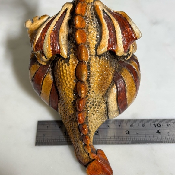 1986 Beasties of the Kingdom Phizzle the Baby Dragon signed clay figurine - Picture 15 of 16